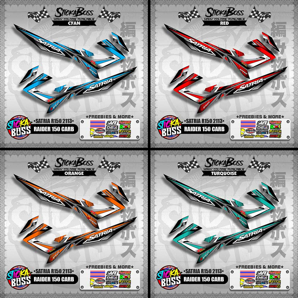 RAIDER 150 CARB DECALS ( SATRIA R150 2113 ) [ PREMIUM GLOSSY LAMINATED ]【WITH FREEBIES】