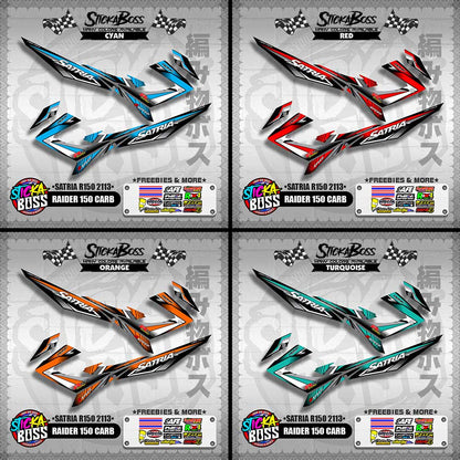 RAIDER 150 CARB DECALS ( SATRIA R150 2113 ) [ PREMIUM GLOSSY LAMINATED ]【WITH FREEBIES】