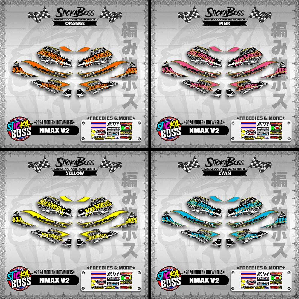 NMAX V2 DECALS ( 2024 MODERN HOTWHEELS )【WITH FREEBIES】