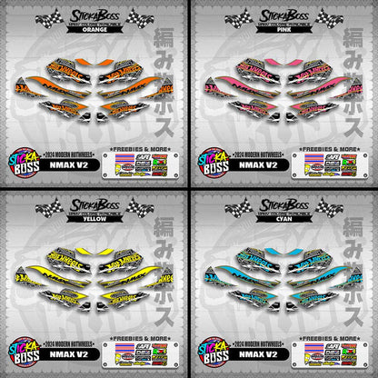 NMAX V2 DECALS ( 2024 MODERN HOTWHEELS )【WITH FREEBIES】