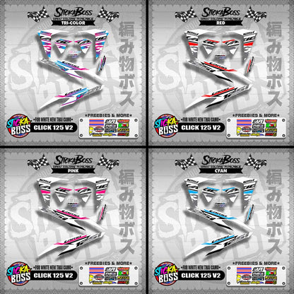 CLICK 125 V2 DECALS ( FOR WHITE NEW THAI CAMO ) WITH FREEBIES】