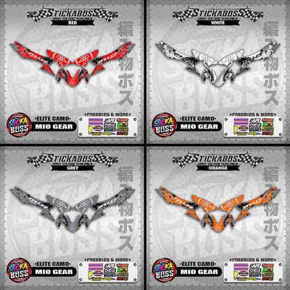 MIO GEAR STICKER DECALS ( ELITE CAMO )【WITH FREEBIES】