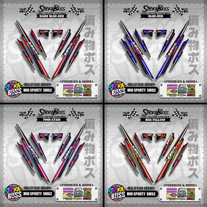 MIO SPORTY / SMILE DECALS ( MALAYSIAN GRANIS ) [ PREMIUM GLOSSY LAMINATED ]【WITH FREEBIES】