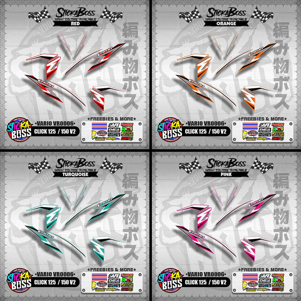 CLICK 125 /150 V2 DECALS ( VARIO VR0006 )【WITH FREEBIES】