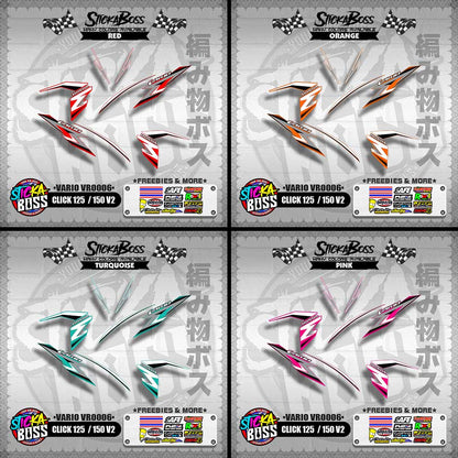 CLICK 125 /150 V2 DECALS ( VARIO VR0006 )【WITH FREEBIES】