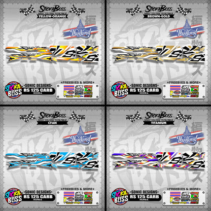 RS 125 CARB THAI DECALS ( SONIC DESIGNS )【WITH FREEBIES】