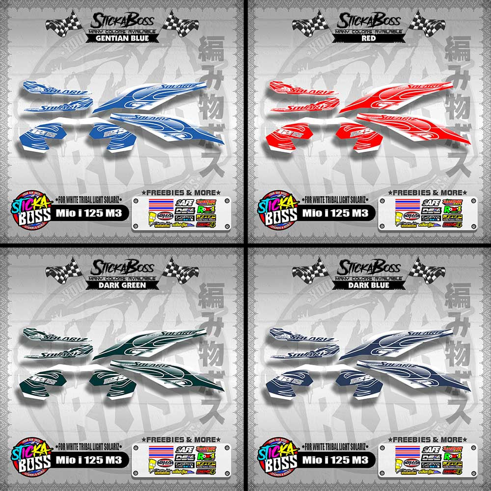 MIO I 125 M3 DECALS ( FOR WHITE TRIBAL LIGHT SOLARIZ )【WITH FREEBIES】
