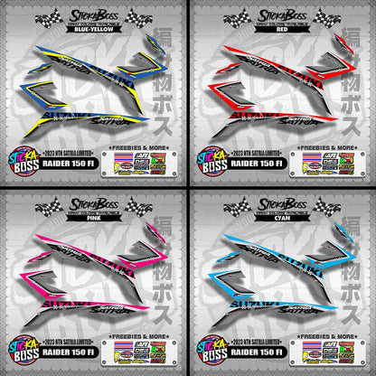 RAIDER 150 FI DECALS ( 2023 NTN SATRIA LIMITED )【WITH FREEBIES】