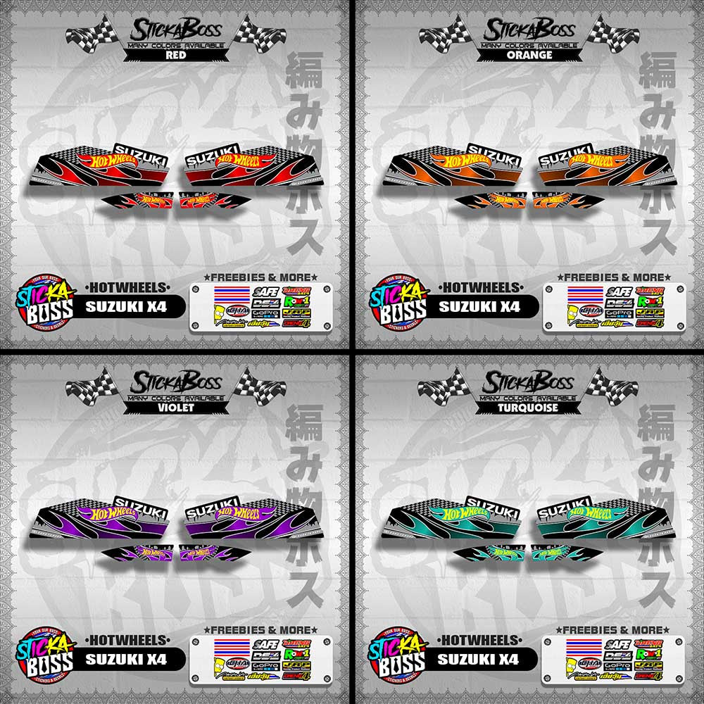 X4 DECALS ( HOTWHEELS )【WITH FREEBIES】