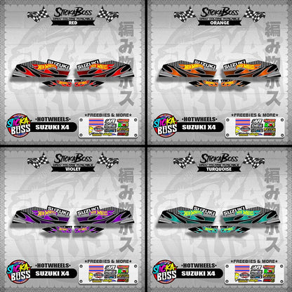 X4 DECALS ( HOTWHEELS )【WITH FREEBIES】