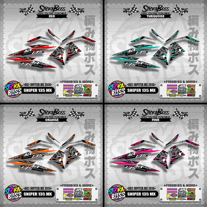 SNIPER 135 MX DECALS ( 002 JUPITER MX 2014 )【WITH FREEBIES】