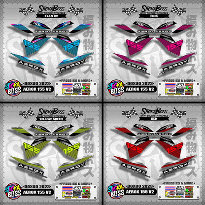 AEROX 155 V2 DECALS ( DOXUO 2023 )【WITH FREEBIES】