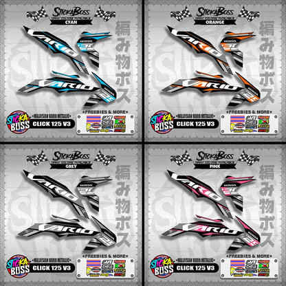 CLICK 125 V3 DECALS ( MALAYSIAN VARIO METALLIC )【WITH FREEBIES】
