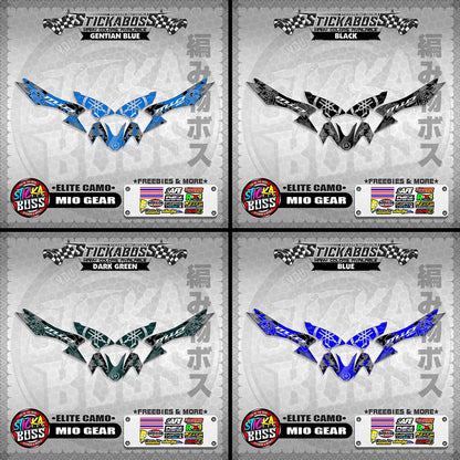 MIO GEAR STICKER DECALS ( ELITE CAMO )【WITH FREEBIES】