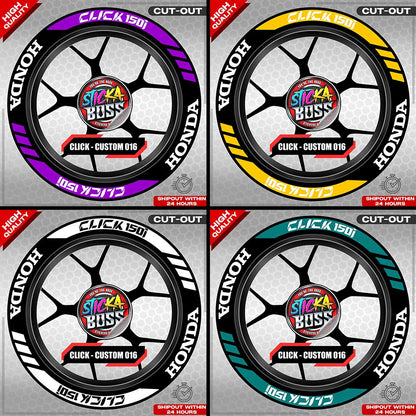 CLICK 150 MAG STICKER SET ( 2 MAGS ) - CUSTOM 016 | VINYL WATERPROOF CUT-OUT DECALS