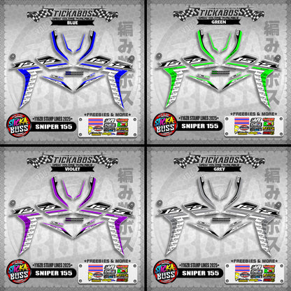 SNIPER 155 STICKER DECALS ( Y16ZR STAMP LINES 2025 )【WITH FREEBIES】