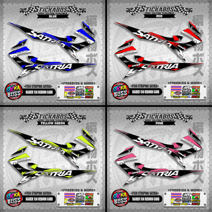RAIDER 150 REBORN CARB STICKER DECALS ( F150 STRIPING SATRIA )【WITH FREEBIES】