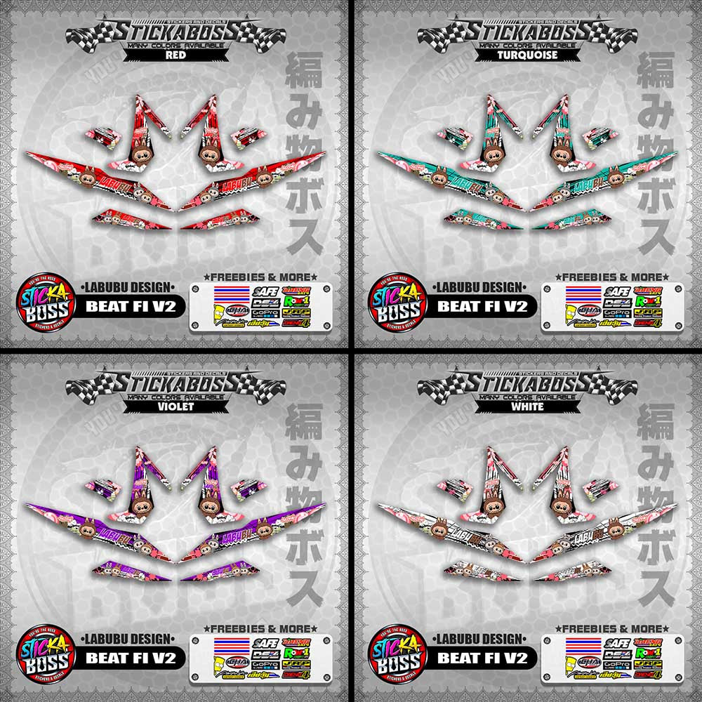 BEAT FI V2 STICKER DECALS ( LABUBU DESIGN )【WITH FREEBIES】
