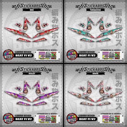 BEAT FI V2 STICKER DECALS ( LABUBU DESIGN )【WITH FREEBIES】