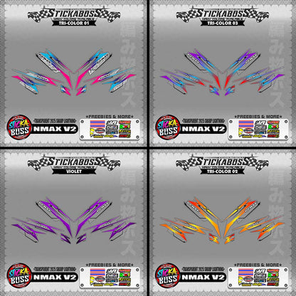 【PREMIUM UV PRINT】TRANSPARENT NMAX V2 INDO STICKER DECALS ( 2025 SHARP LIGHTNING )【WITH FREEBIES】