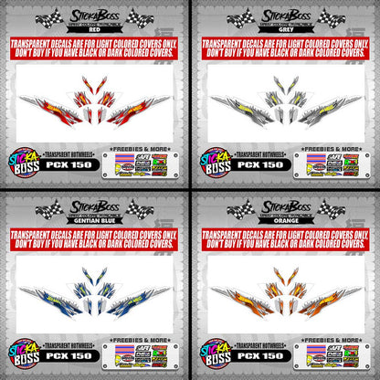 PCX 150 DECALS ( TRANSPARENT HOTWHEELS )【WITH FREEBIES】