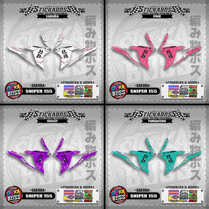 SNIPER 155 STICKER DECALS (SAKURA) 【WITH FREEBIES】