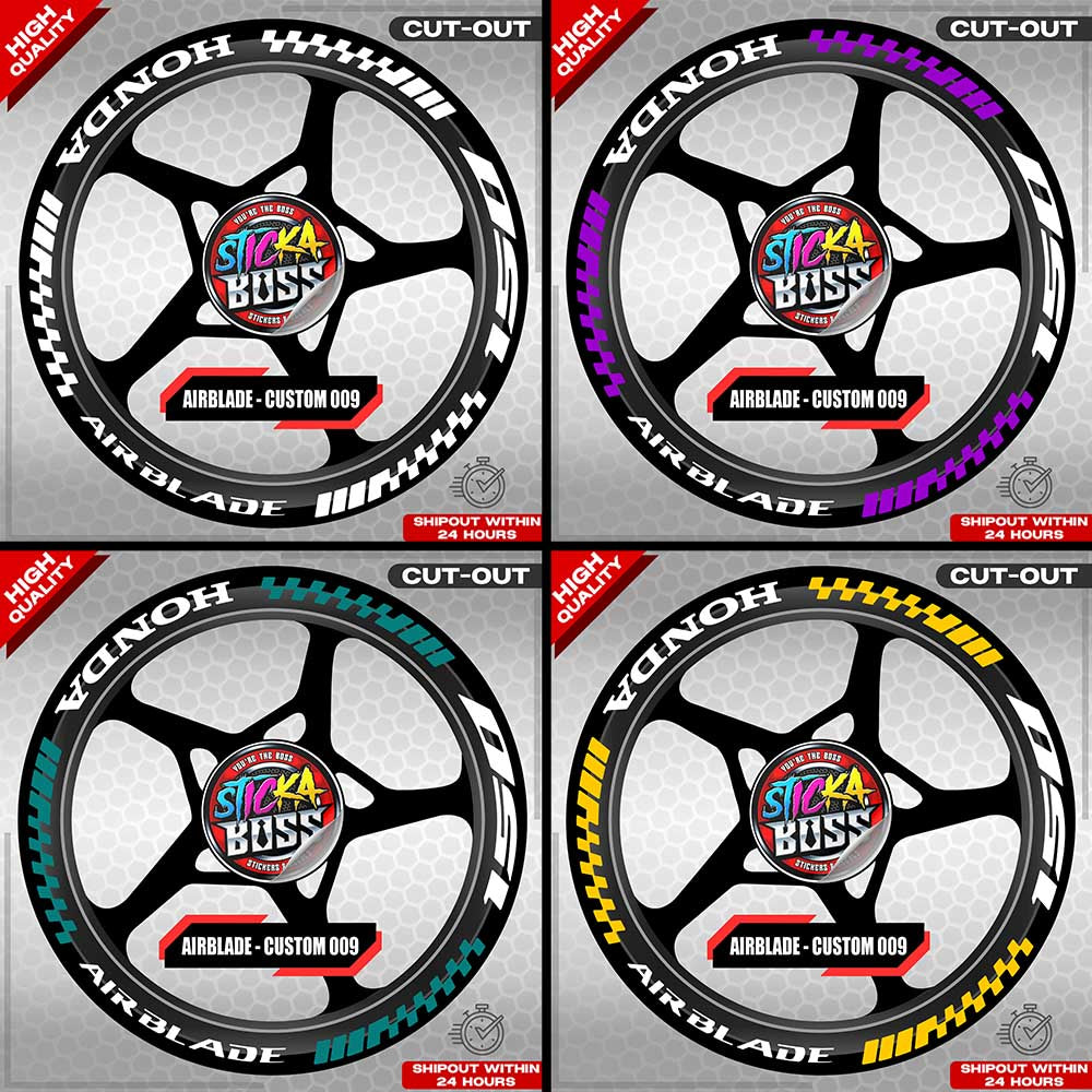 AIRBLADE 150 / 160 MAG STICKER SET ( 2 MAGS ) - CUSTOM 009 | VINYL WATERPROOF CUT-OUT DECALS