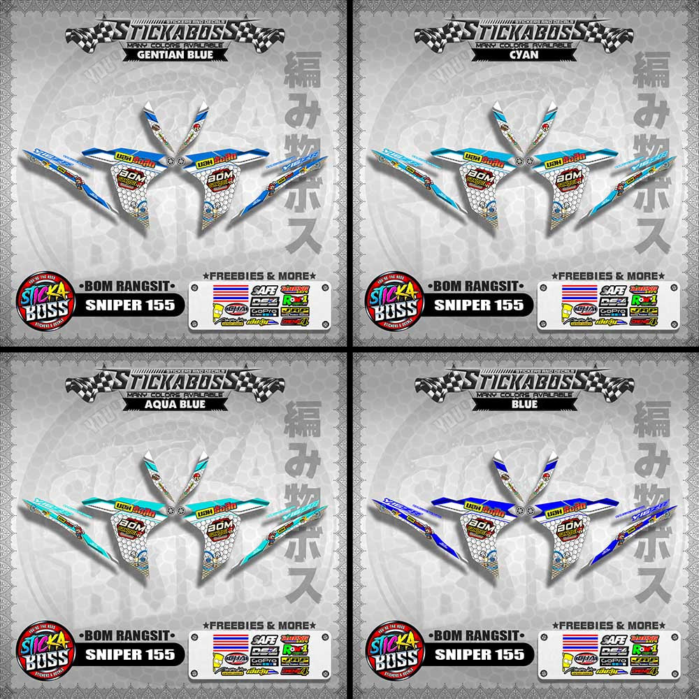 SNIPER 155 INDO DECALS ( BOM RANGSIT )【WITH FREEBIES】