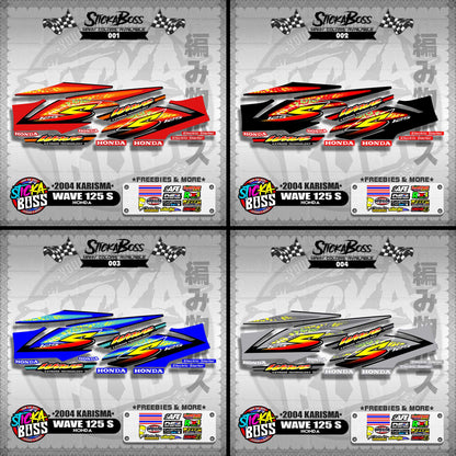 WAVE 125 S DECALS ( 2004 KARISMA )【WITH FREEBIES】