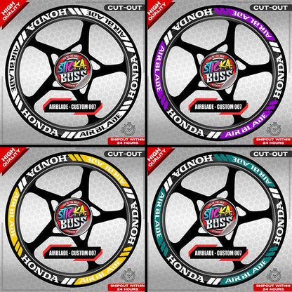 AIRBLADE 150 / 160 MAG STICKER SET ( 2 MAGS ) - CUSTOM 007 | VINYL WATERPROOF CUT-OUT DECALS