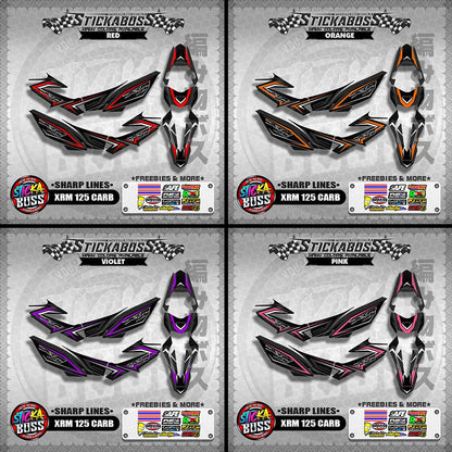 XRM 125 CARB STICKER FULL DECALS ( SHARP LINES )【WITH FREEBIES】