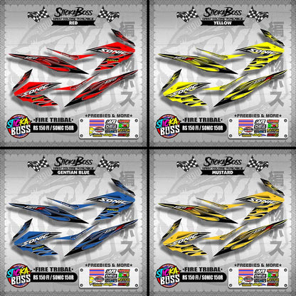 RS 150 FI / SONIC 150R DECALS ( FIRE TRIBAL )【WITH FREEBIES】