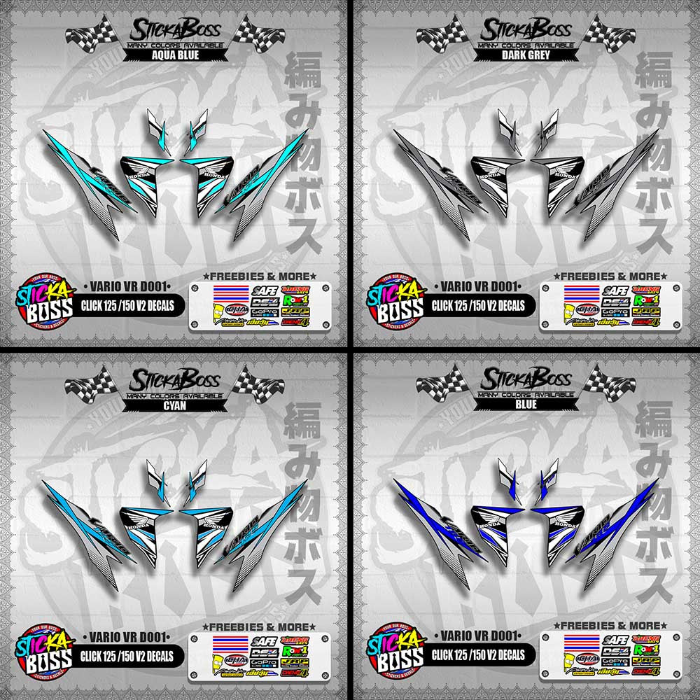 CLICK 125 / 150 V2 DECALS ( VARIO VR D001 )【WITH FREEBIES】