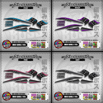 MIO SOUL I 115 STICKER DECALS ( MX KING ULTIMO )【WITH FREEBIES】