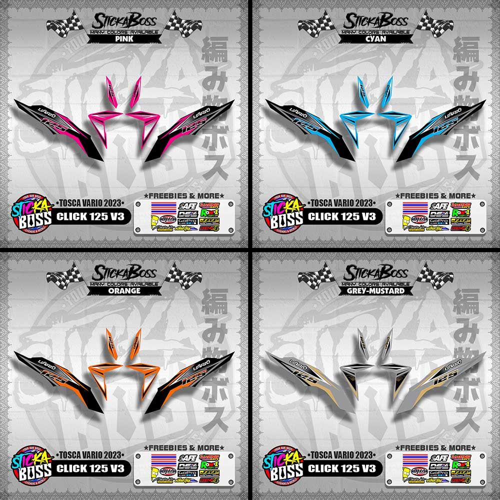 CLICK 125 V3 DECALS ( TOSCA VARIO 2023 )【WITH FREEBIES】