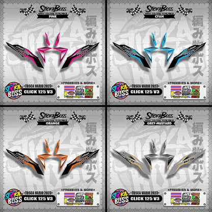 CLICK 125 V3 DECALS ( TOSCA VARIO 2023 )【WITH FREEBIES】