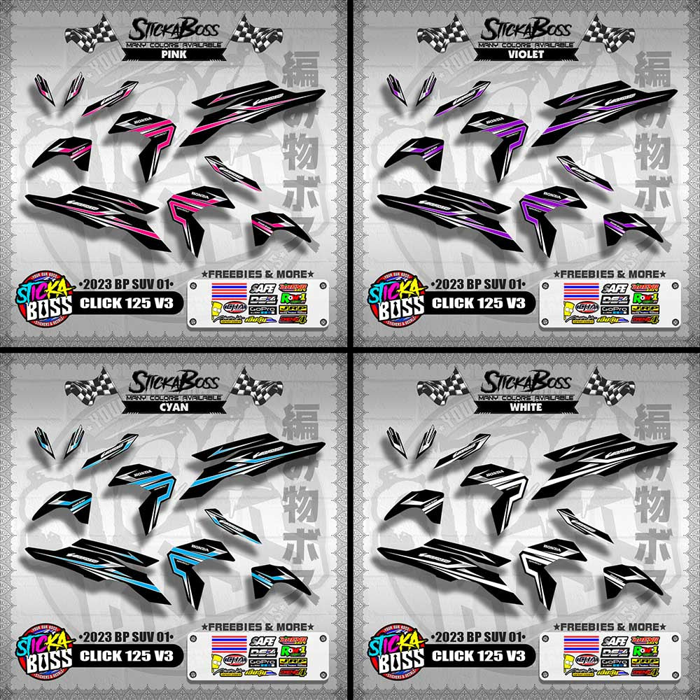 CLICK 125i / 150i V3 DECALS ( 2023 BP SUV 01 )【WITH FREEBIES】