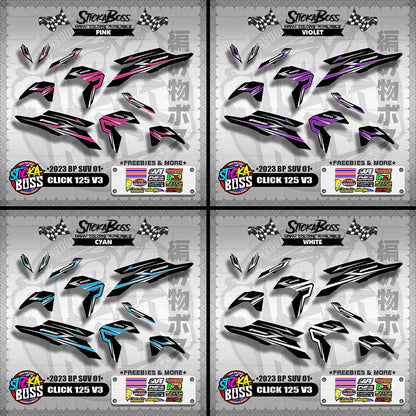 CLICK 125i / 150i V3 DECALS ( 2023 BP SUV 01 )【WITH FREEBIES】