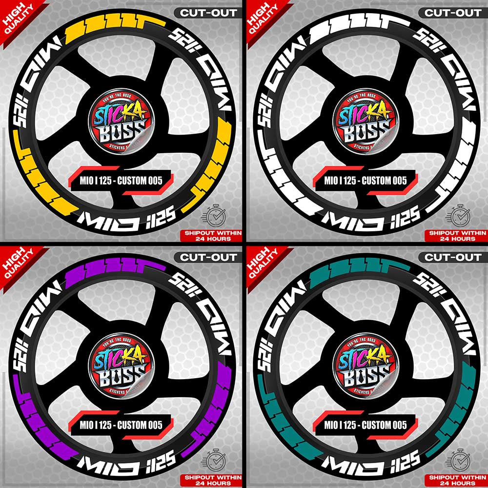 MIO I 125 MAG STICKER SET  ( 2 MAGS ) - CUSTOM 005 | VINYL WATERPROOF CUT-OUT DECALS
