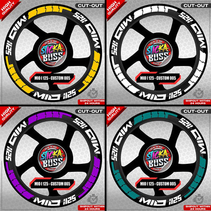 MIO I 125 MAG STICKER SET  ( 2 MAGS ) - CUSTOM 005 | VINYL WATERPROOF CUT-OUT DECALS