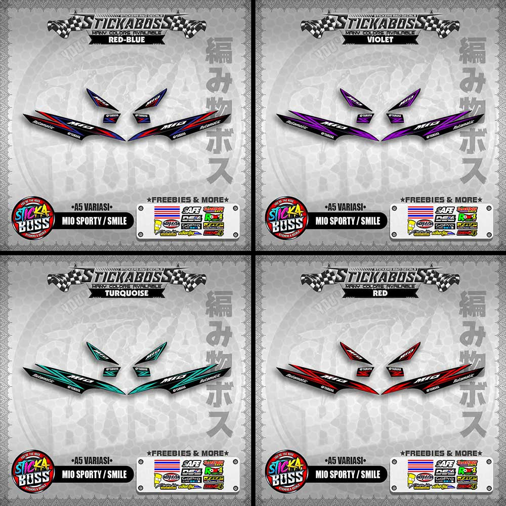 MIO SPORTY / SMILE INDO STICKER DECALS ( A5 VARIASI )【WITH FREEBIES】