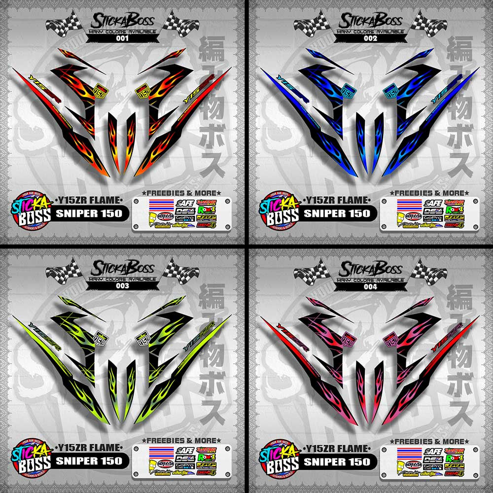 SNIPER 150 DECALS ( Y15ZR FLAME )【WITH FREEBIES】