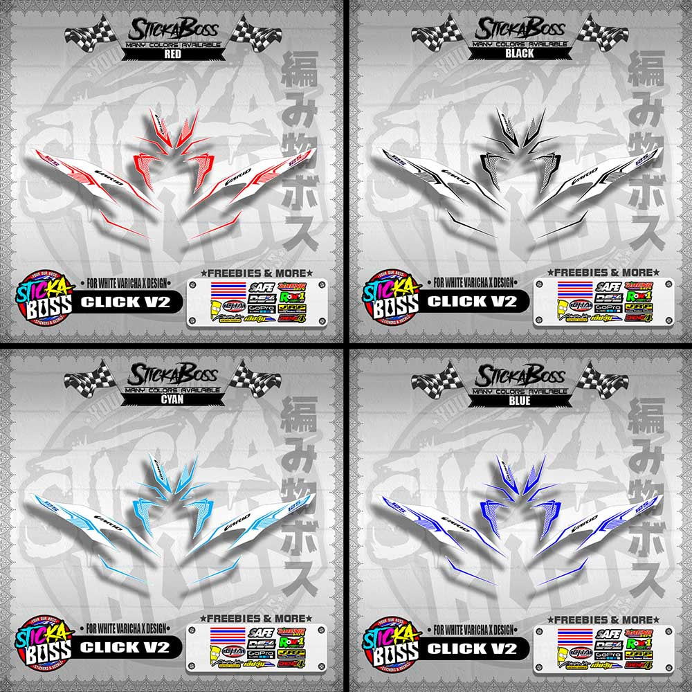 CLICK V2 DECALS ( FOR WHITE VARICHA X DESIGN )【WITH FREEBIES】