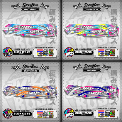 CLICK 125 V3 STOCK DECALS ( SPLASH VARIO 2023 )【WITH FREEBIES】