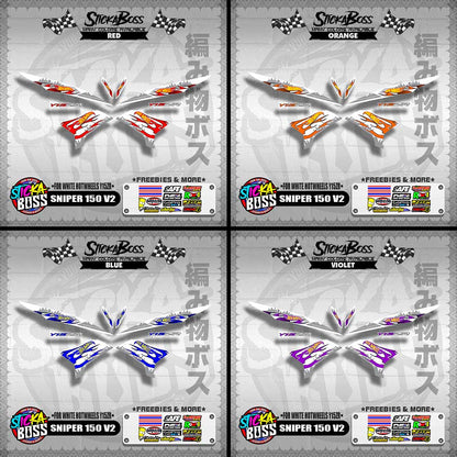 SNIPER 150 V2 DECALS ( FOR WHITE HOTWHEELS Y15ZR )【WITH FREEBIES】