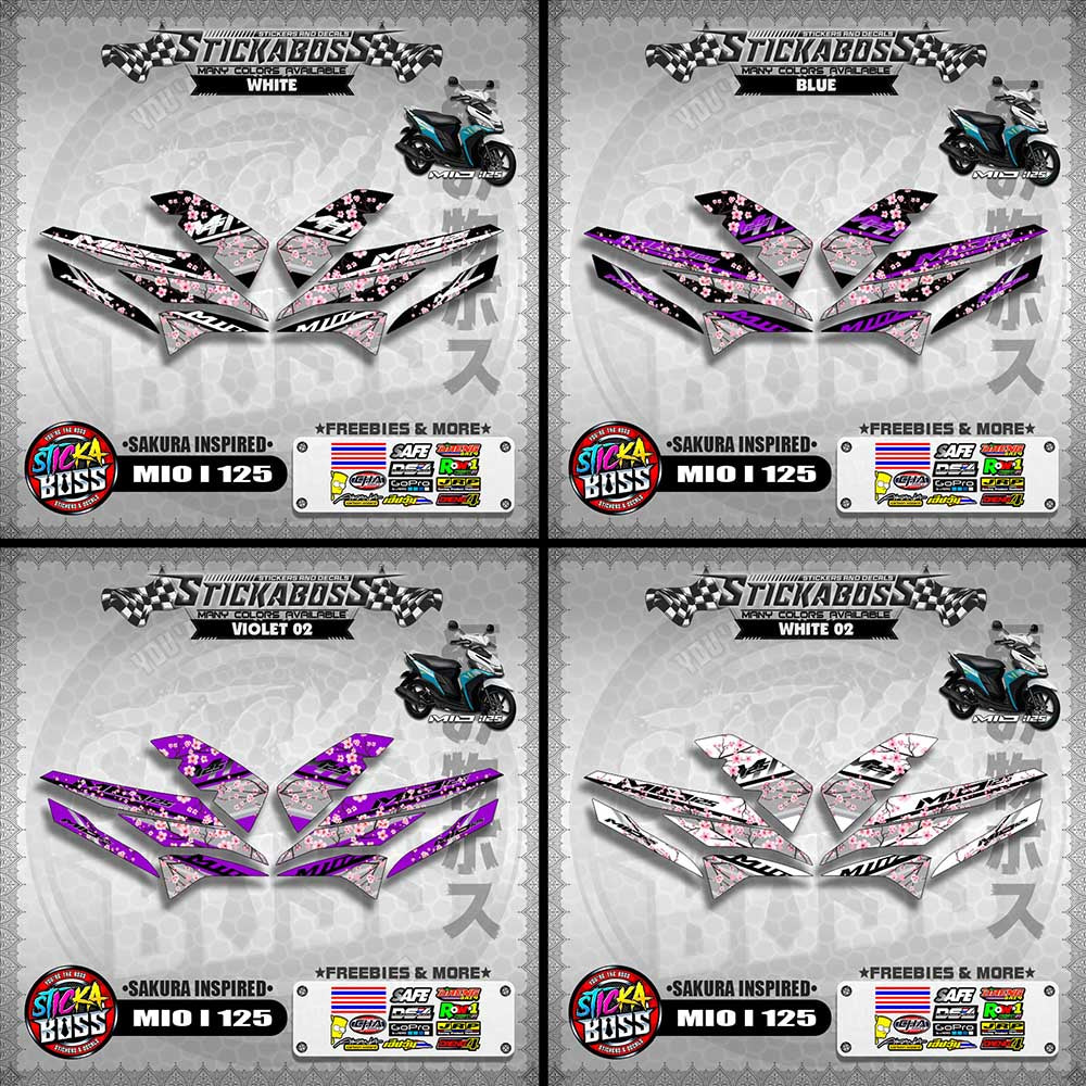 MIO I 125 STICKER DECALS ( SAKURA INSPIRED )【WITH FREEBIES】