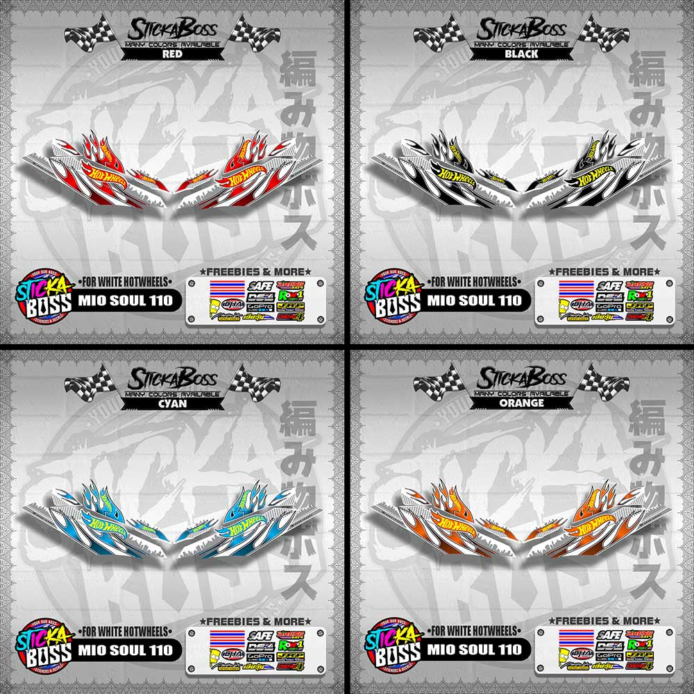 MIO SOUL 110 CARB OLD DECALS ( FOR WHITE HOTWHEELS )【WITH FREEBIES】