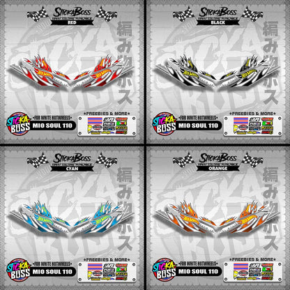 MIO SOUL 110 CARB OLD DECALS ( FOR WHITE HOTWHEELS )【WITH FREEBIES】
