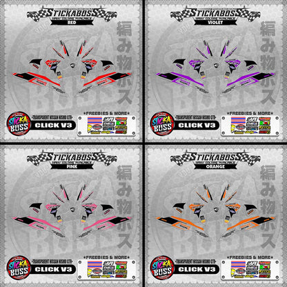 【PREMIUM UV PRINT】TRANSPARENT CLICK V3 STICKER DECALS ( NISSAN NISMO GTR )【WITH FREEBIES】