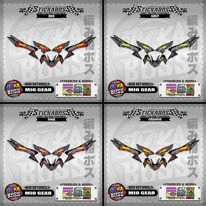 MIO GEAR STICKER DECALS ( NEW HOTWHEELS )【WITH FREEBIES】